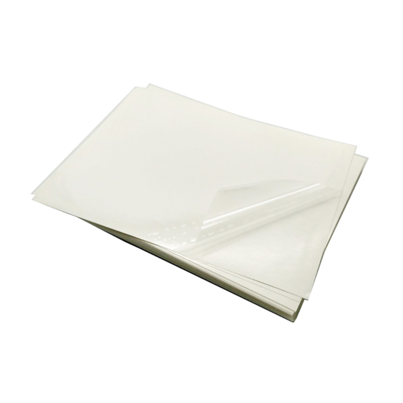 Przezroczysta folia PET 36um / Usuwalny klej / 60g białej szklanej wyściółki