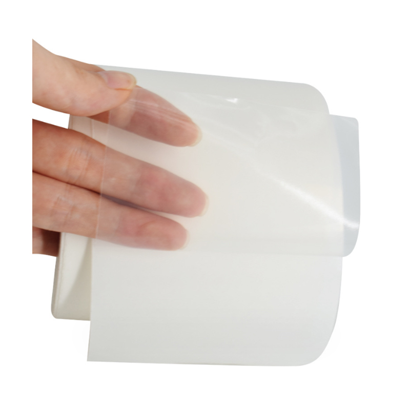 Przezroczysta folia PET 36um / Usuwalny klej / 60g białej szklanej wyściółki