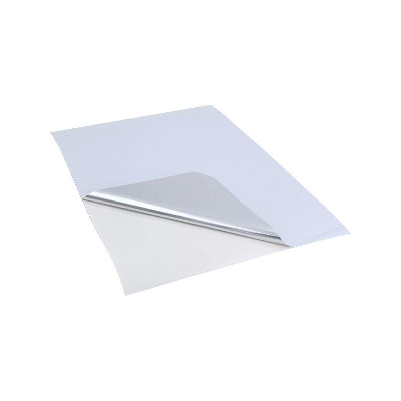 Papierowa naklejka na opony samoprzylepne o grubości 25um, jasnobiała, aluminiowana folia PET 