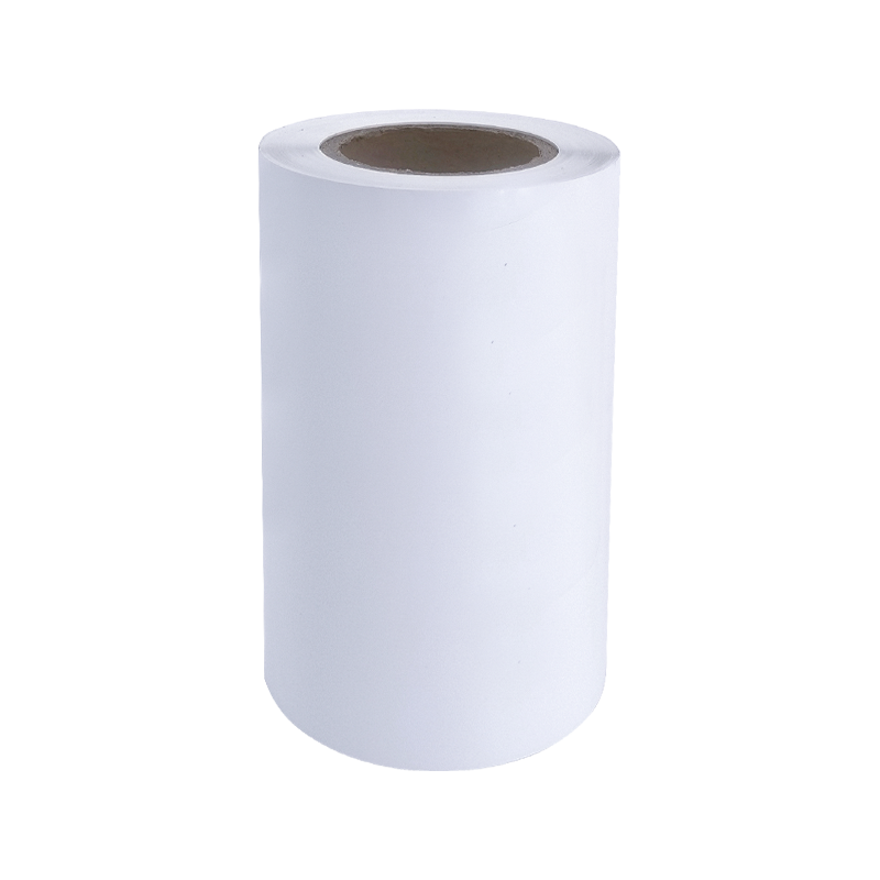 Papierowa naklejka na opony samoprzylepne o grubości 25um, jasnobiała, aluminiowana folia PET 