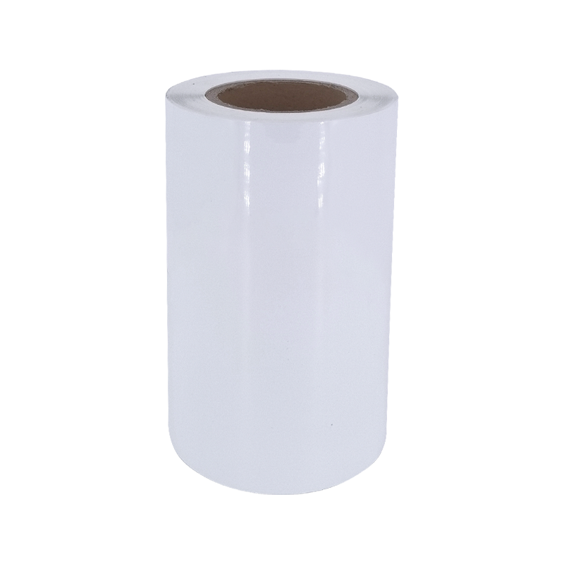 Papierowa naklejka na opony samoprzylepne o grubości 25um, jasnobiała, aluminiowana folia PET 