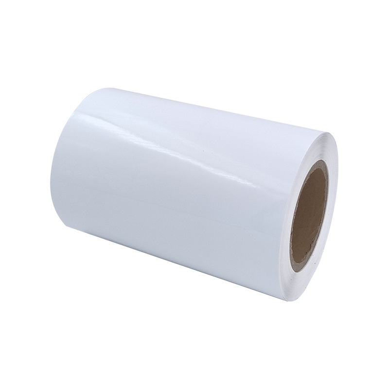 Papierowa naklejka na opony samoprzylepne o grubości 25um, jasnobiała, aluminiowana folia PET 