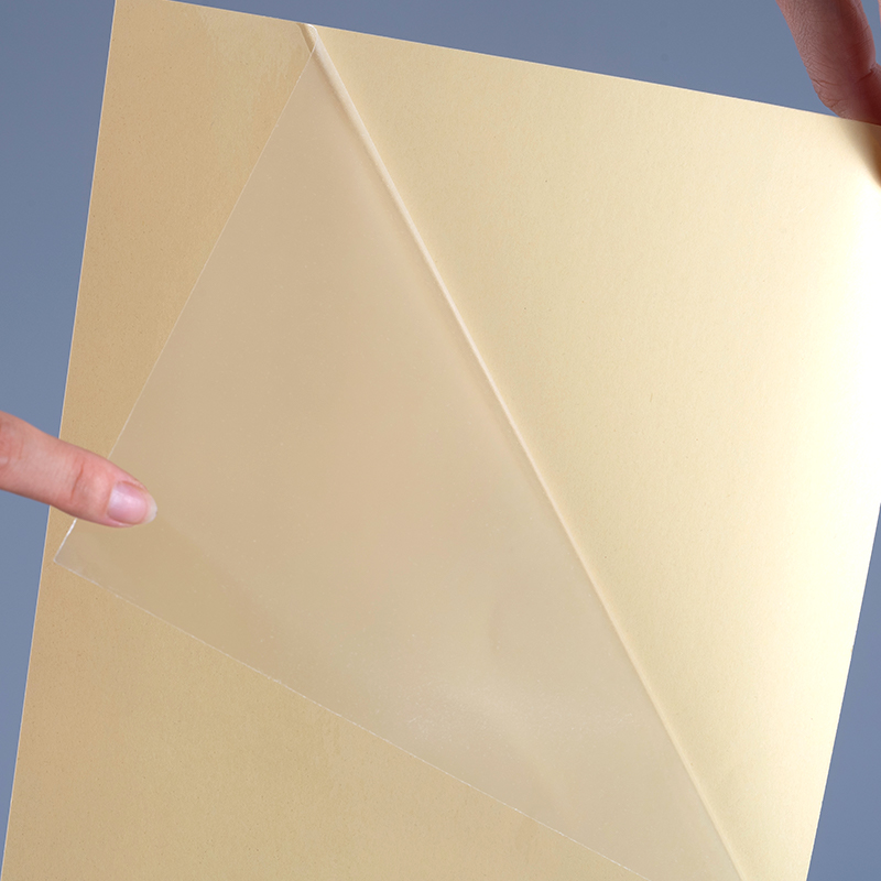 50-mikrometrowa przezroczysta samoprzylepna folia poliestrowa, naklejka winylowa z nadrukiem etykieta Jumbo Roll