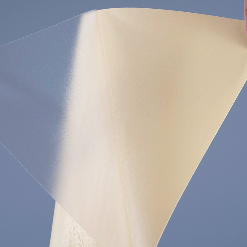 50-mikrometrowa przezroczysta samoprzylepna folia poliestrowa, naklejka winylowa z nadrukiem etykieta Jumbo Roll