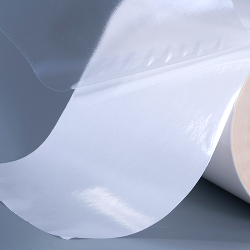 50-mikrometrowa przezroczysta samoprzylepna folia poliestrowa, naklejka winylowa z nadrukiem etykieta Jumbo Roll