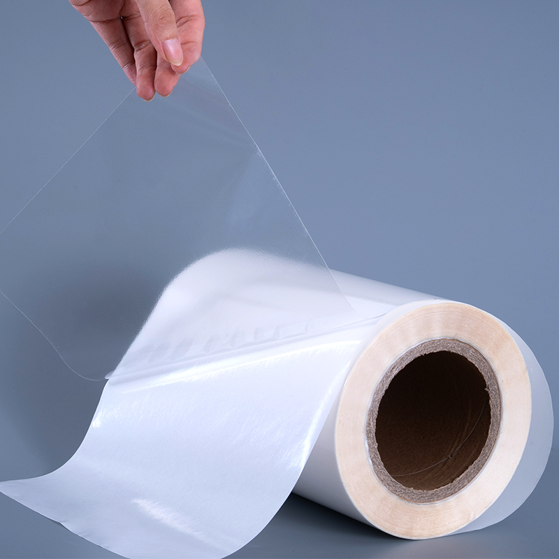 50-mikrometrowa przezroczysta samoprzylepna folia poliestrowa, naklejka winylowa z nadrukiem etykieta Jumbo Roll